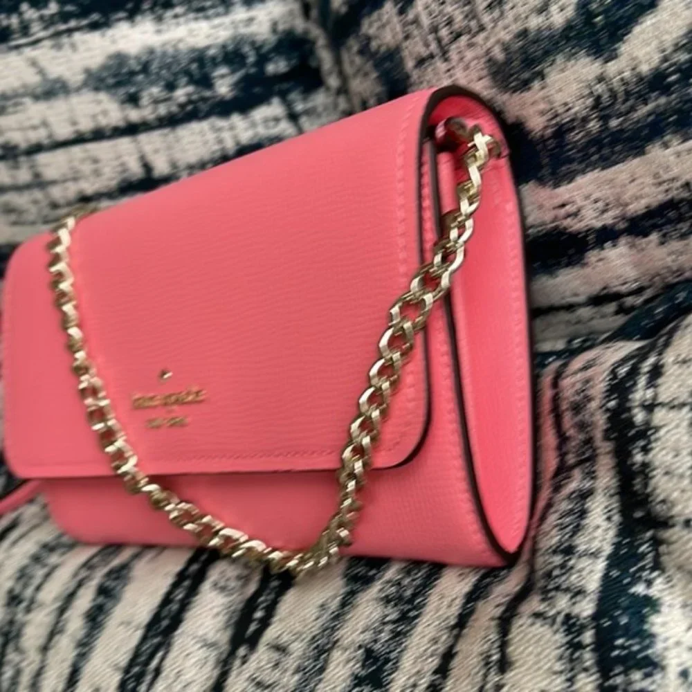 Kate Spade Chain Wallet Crossbody Clutch Pink